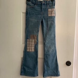 Abercrombie and Fitch flare jeans.  Light wash. Girls size 11/12.